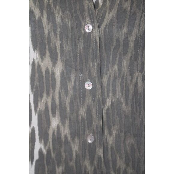 L'Agence Womens Printed Collar Long Sleeve Button Down Shirt Brown Size S - Picture 5 of 7